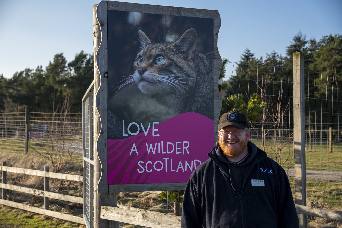 HWP ranger Jasper giving a talk in front of signage IMAGE: Jess Wise 2024