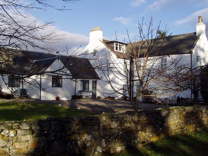 ruthven house with shadows and sunshine